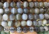 LSBS891 15 inches 16mm round banded agate gemstone beads wholesale