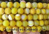 LSBS894 15 inches 16mm round banded agate gemstone beads wholesale