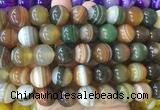 LSBS895 15 inches 16mm round banded agate gemstone beads wholesale
