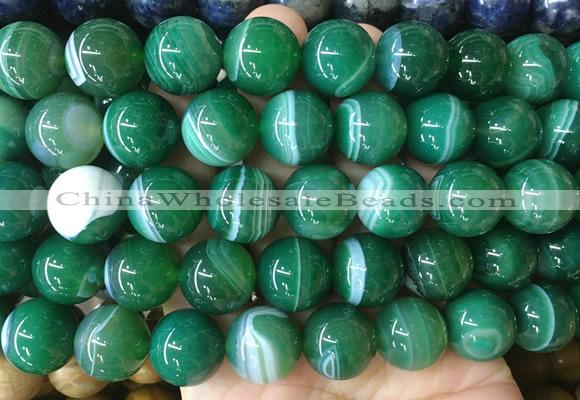 LSBS896 15 inches 16mm round banded agate gemstone beads wholesale