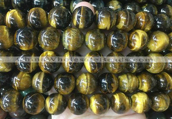 LSBS901 15 inches 16mm round tiger eye gemstone beads wholesale