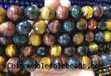 LSBS91 15 inches 16mm faceted round colorful tiger eye beads wholesale