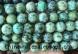 LSBS917 15 inches 16mm round african turquoise gemstone beads wholesale