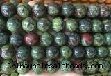 LSBS918 15 inches 16mm round dragon blood jasper gemstone beads wholesale