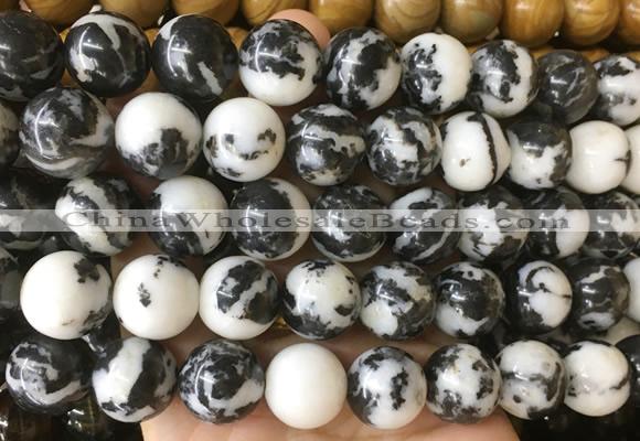 LSBS922 15 inches 16mm round black & white jasper gemstone beads wholesale