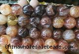 LSBS925 15 inches 18mm round red gum flower crystal gemstone beads wholesale
