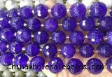 LSBS935 15 inches 16mm faceted round Candy jade gemstone beads wholesale