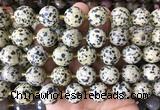 LSBS939 15 inches 16mm faceted round Dalmatian jasper gemstone beads wholesale
