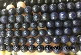 LSBS955 15 inches 14mm faceted round blue sandstone gemstone beads wholesale