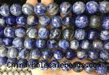 LSBS971 15 inches 14mm faceted round sodalite gemstone beads wholesale