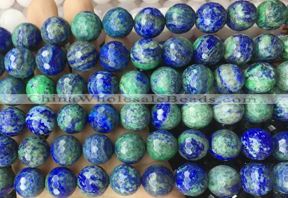 LSBS972 15 inches 14mm faceted round chrysocolla gemstone beads wholesale