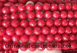 LSBS976 15 inches 14mm faceted round synthetic turquoise gemstone beads wholesale