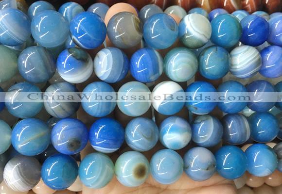 LSBS980 15 inches 16mm round banded agate gemstone beads wholesale