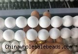 LSBS999 15 inches 20mm round white agate gemstone beads wholesale
