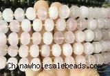 MEBS02 15 inches 8*12mm pumpkin rose quartz beads wholesale