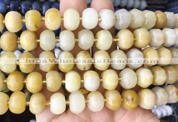 MEBS05 15 inches 8*12mm pumpkin yellow jade beads wholesale
