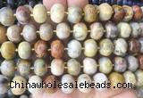 MEBS29 15 inches 8*12mm pumpkin yellow crazy lace agate beads wholesale