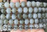 MEBS31 15 inches 8*12mm pumpkin labradorite beads wholesale