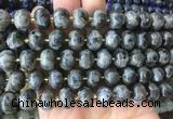 MEBS32 15 inches 8*12mm pumpkin black labradorite beads wholesale