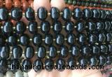 MEBS33 15 inches 8*12mm pumpkin black obsidian beads wholesale