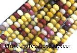 MKBS01 15 inches 4*6mm faceted rondelle mookaite gemstone beads