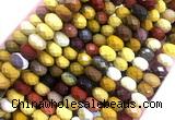 MKBS03 15 inches 6*10mm faceted rondelle mookaite gemstone beads