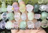 MQBS01 15 inches 12*16mm - 13*18mm faceted nuggets multicolor quartz beads