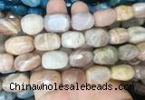 MSBS21 15 inches 12*16mm - 13*18mm faceted nuggets moonstone beads
