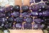 NABS07 15 inches 13*18mm - 15*20mm faceted nuggets amethyst beads