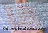 NCBS01 15 inches 8mm carved pumpkin white crystal beads wholesale