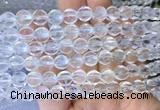 NCBS02 15 inches 10mm carved pumpkin white crystal beads wholesale