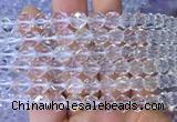 NCBS15 15 inches 8mm faceted round white crystal beads wholesale