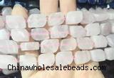 NGBS180 15 inches 10*14mm - 12*16mm freeform rose quartz beads