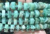 NGBS218 15 inches 10*14mm - 12*16mm faceted nuggets green kyanite beads