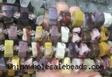 NGBS220 15 inches 10*14mm - 12*16mm faceted nuggets mookaite beads