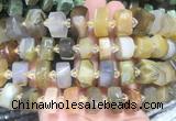 NGBS227 15 inches 10*14mm - 12*16mm faceted nuggets yellow agate beads