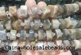 NGBS230 15 inches 10*14mm - 12*16mm faceted nuggets sunstone beads