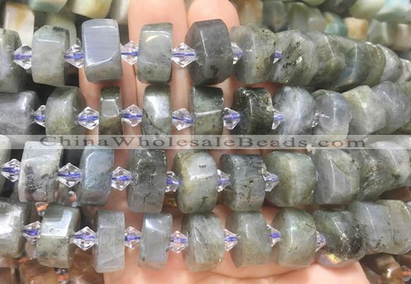 NGBS231 15 inches 10*14mm - 12*16mm faceted nuggets labradorite beads