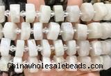 NGBS234 15 inches 10*14mm - 12*16mm faceted nuggets white moonstone beads