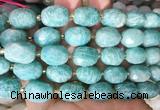 NGBS240 15 inches 8*12mm - 12*16mm faceted nuggets amazonite beads