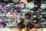 NGBS244 15 inches 8*12mm - 12*16mm faceted nuggets fluorite beads