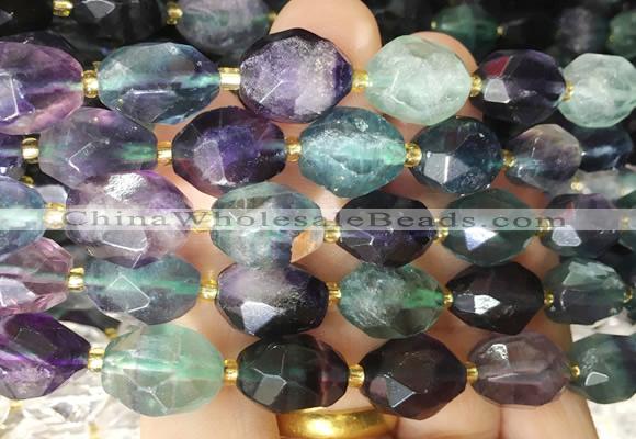 NGBS244 15 inches 8*12mm - 12*16mm faceted nuggets fluorite beads