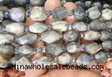 NGBS250 15 inches 8*12mm - 12*16mm faceted nuggets labradorite beads