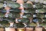 NGBS255 15 inches 8*20mm - 12*30mm faceted nuggets labradorite beads