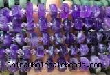 NGBS267 15 inches 10*14mm - 12*16mm faceted nuggets amethyst gemstone beads