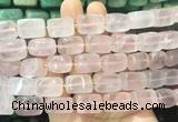NGBS273 15 inches 12*16mm - 13*18mm nuggets rose quartz beads wholesale