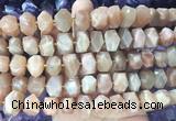 NGBS276 15 inches 10*14mm - 12*16mm faceted nuggets sunstone beads wholesale