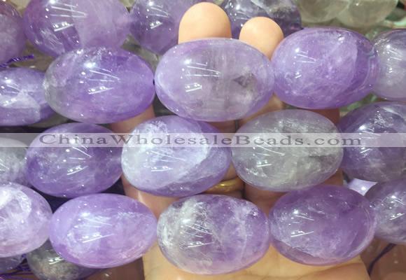 NGBS286 7.5 inches 22*30mm - 25*35mm nuggets lavender amethyst beads wholesale