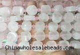 NGBS322 15 inches 14*16mm nuggets rose quartz gemstone beads wholesale