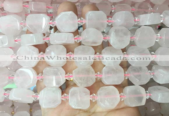 NGBS322 15 inches 14*16mm nuggets rose quartz gemstone beads wholesale